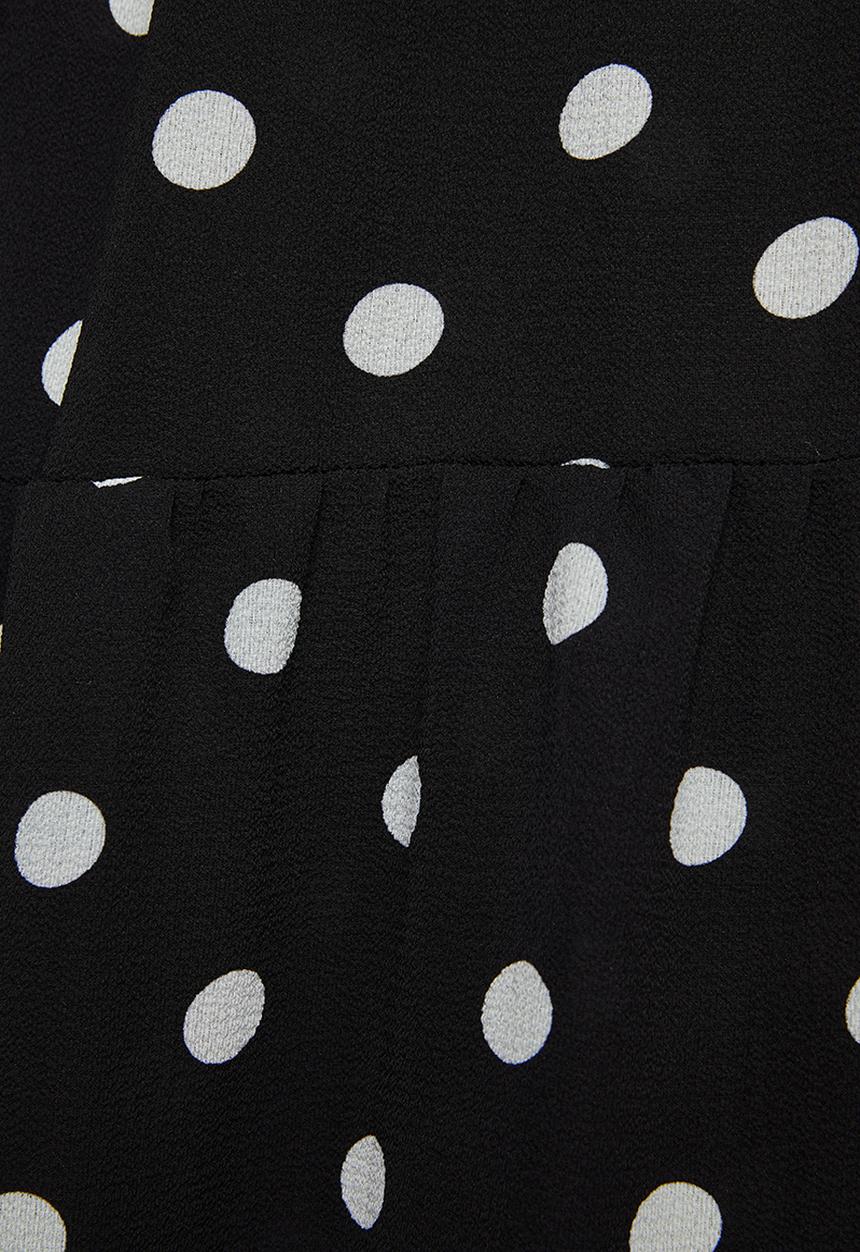 Superbalist - High neck tiered dress - black & white