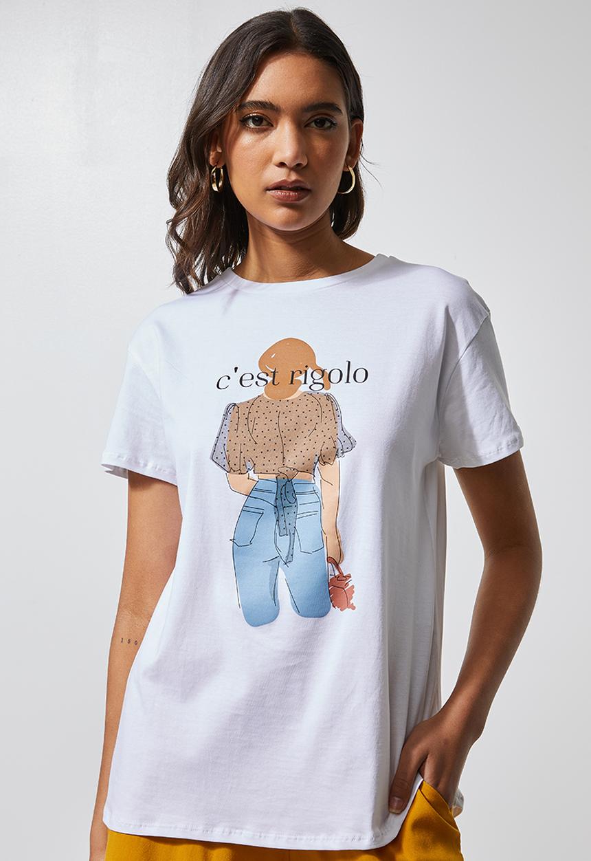 Superbalist - Printed tee - white