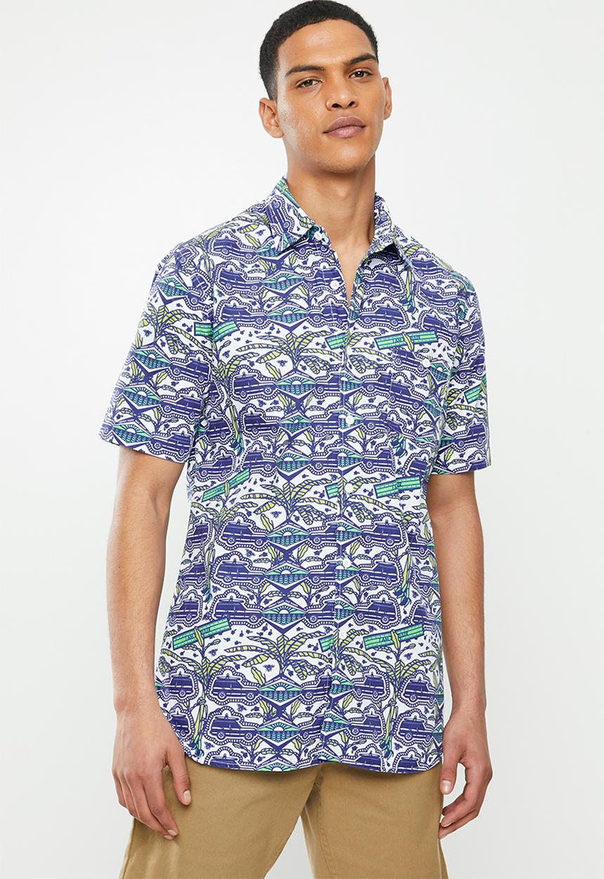 Mami Wata - I am the ruler regular fit shirt - blue & white