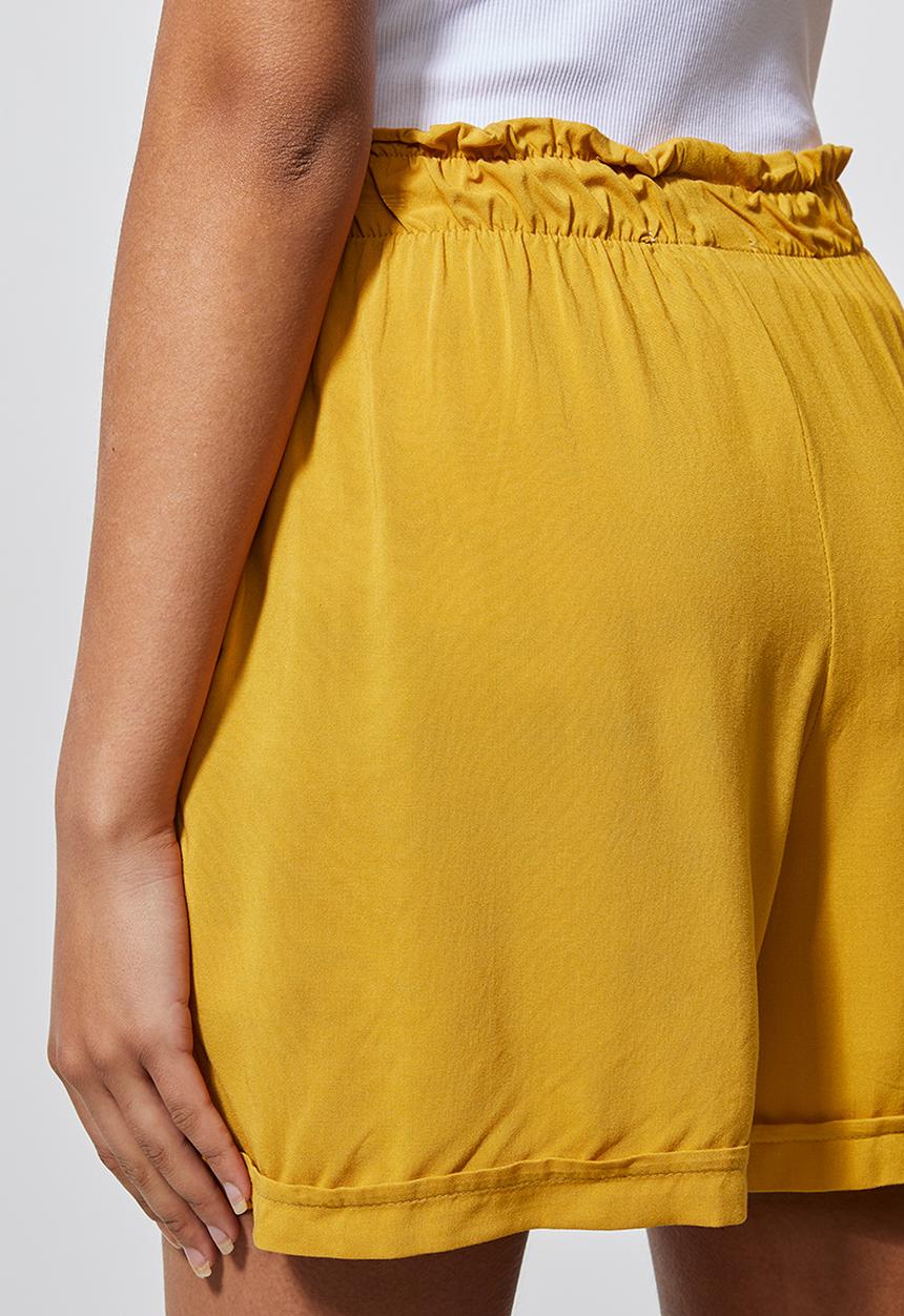 Superbalist - Soft paperbag shorts - yellow