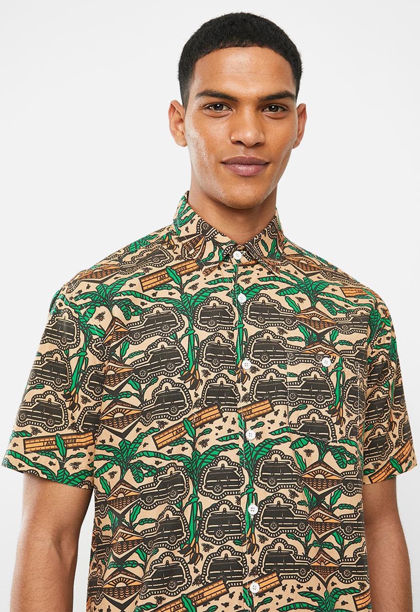 Mami Wata - I am the ruler regular fit shirt - brown & green