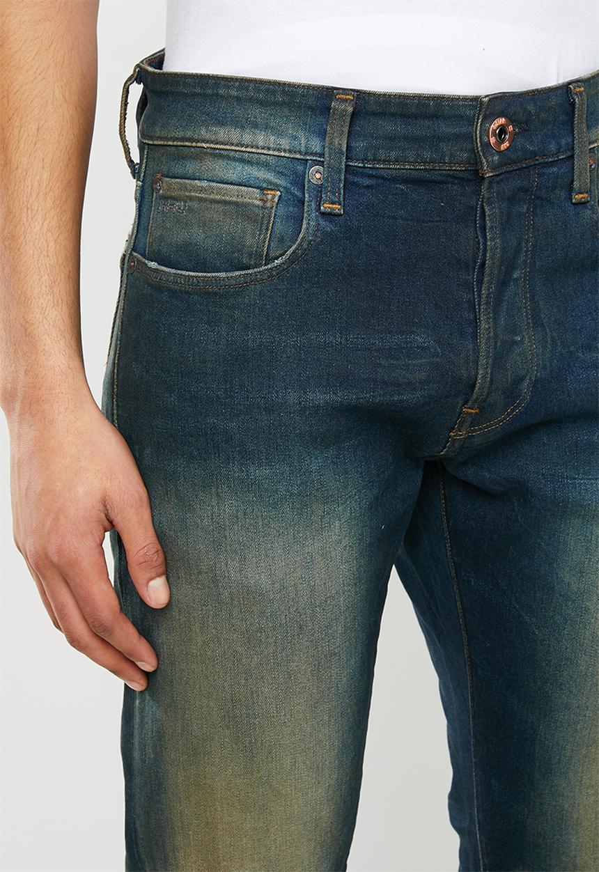 G-STAR - 3301 Slim-elto pure stretch denim - antic blight green
