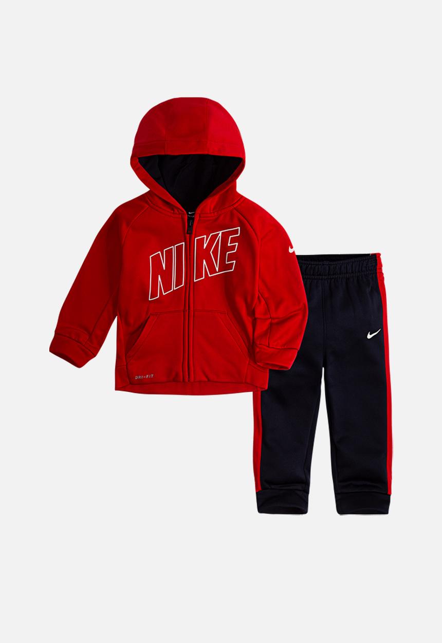 Nike - Nike boys nike block therma set - red & black 