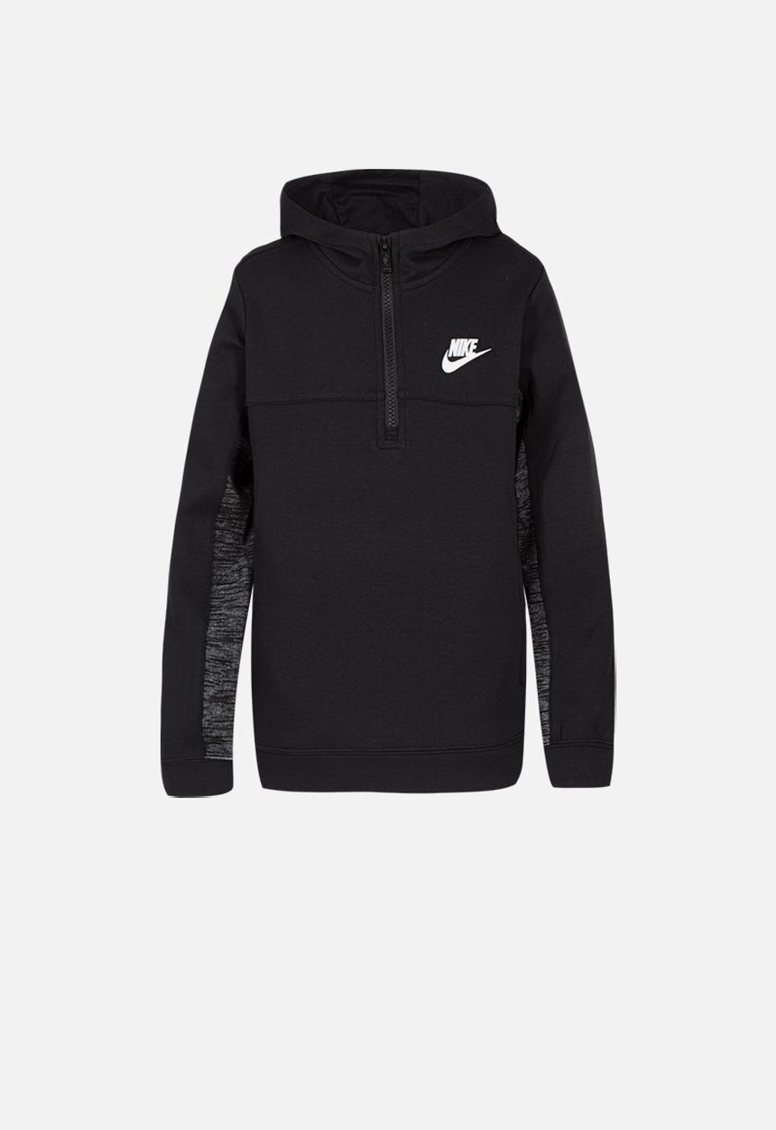 Nike - Nike boys av15 half zip hoodie - black