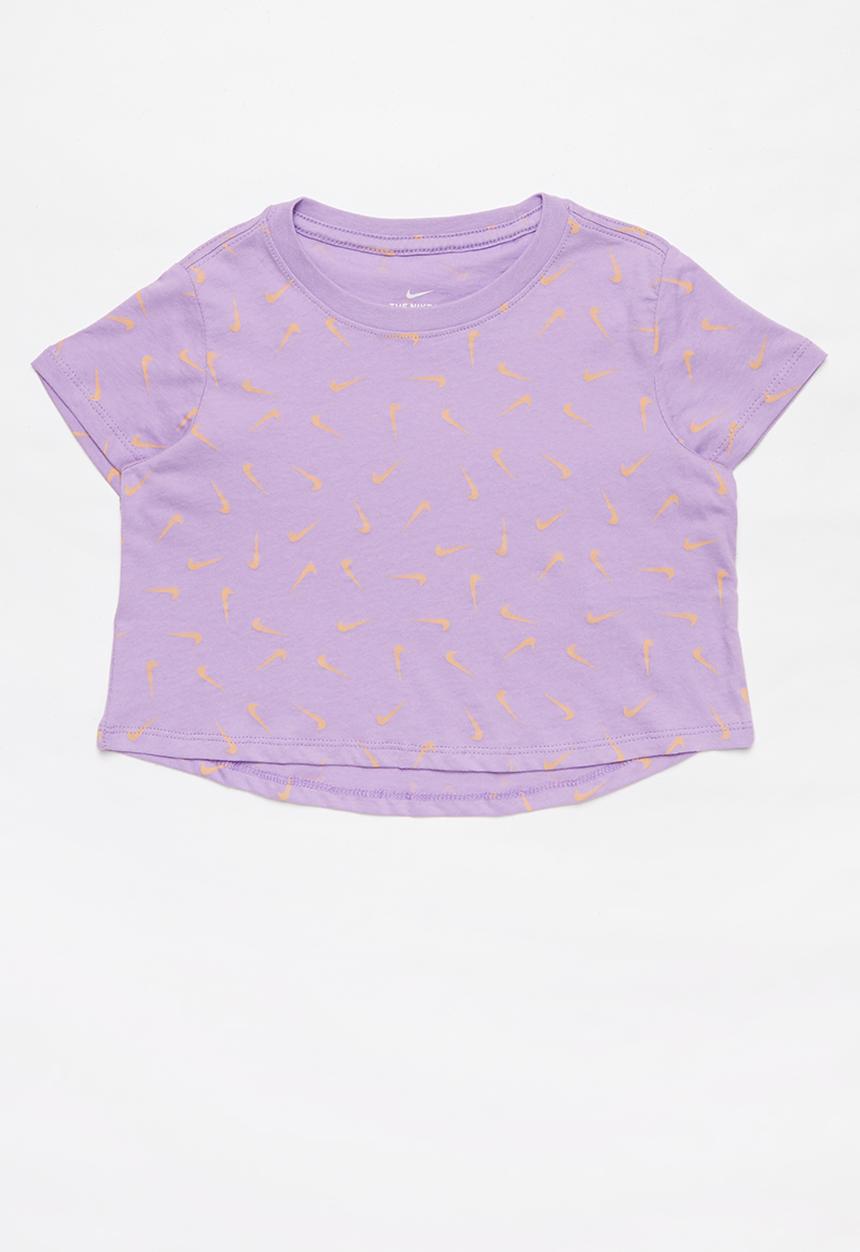 Nike - G nsw tee crop swooshfetti - purple