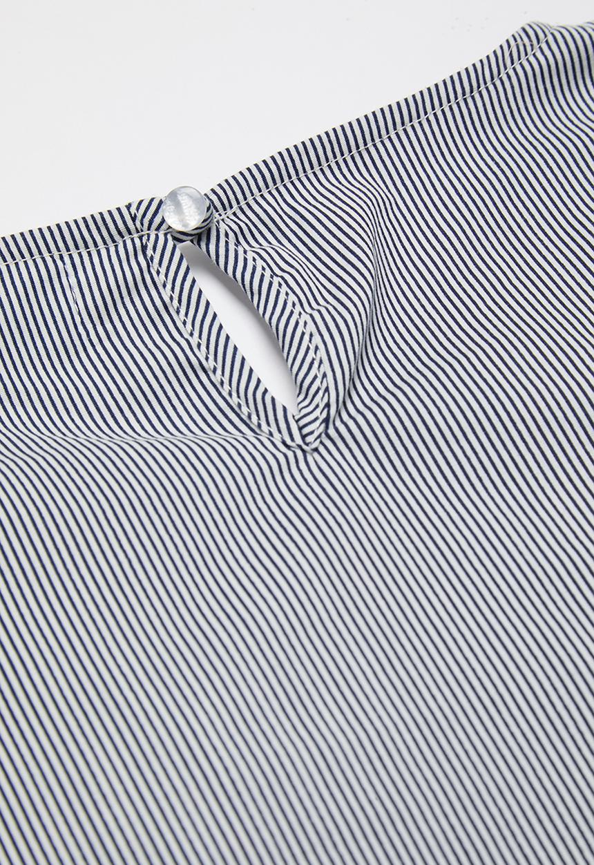 Superbalist - Striped ruffle top - navy & white 