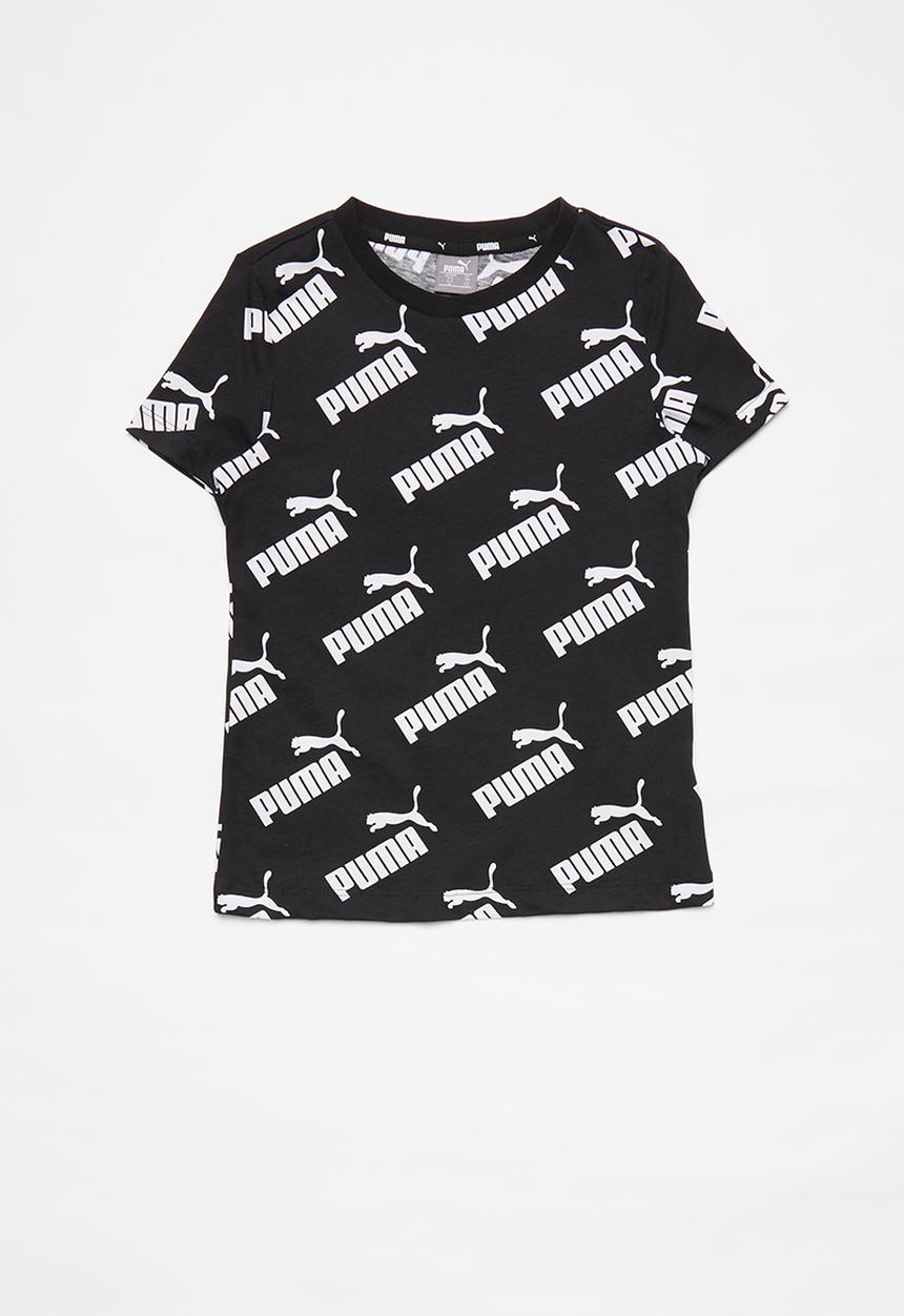 PUMA - Amplified all over print tee g puma black - black & white