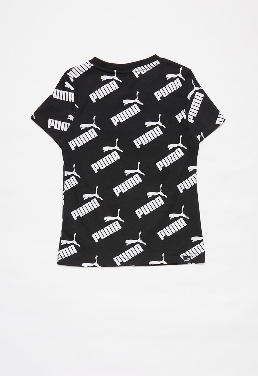 PUMA - Amplified all over print tee g puma black - black & white
