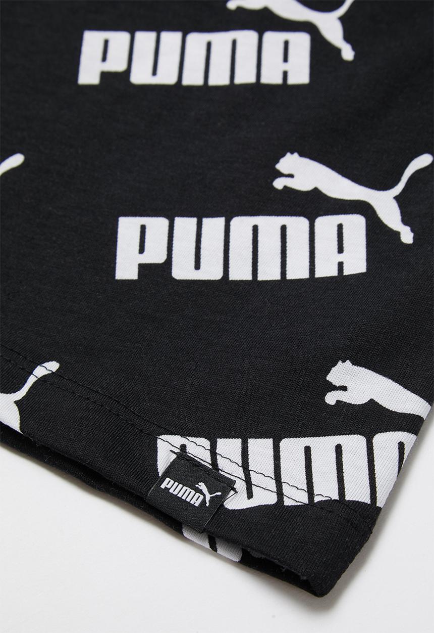 PUMA - Amplified all over print tee g puma black - black & white