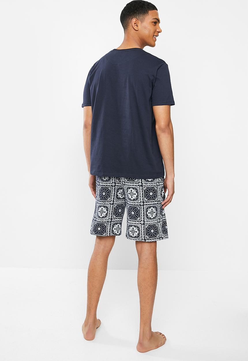 Brave Soul - Knell sleepwear - navy & white