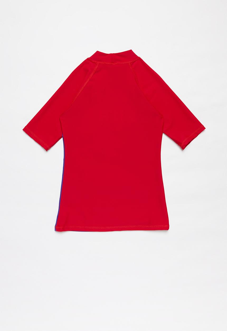 Rebel Republic - Printed rash vest - blue & red