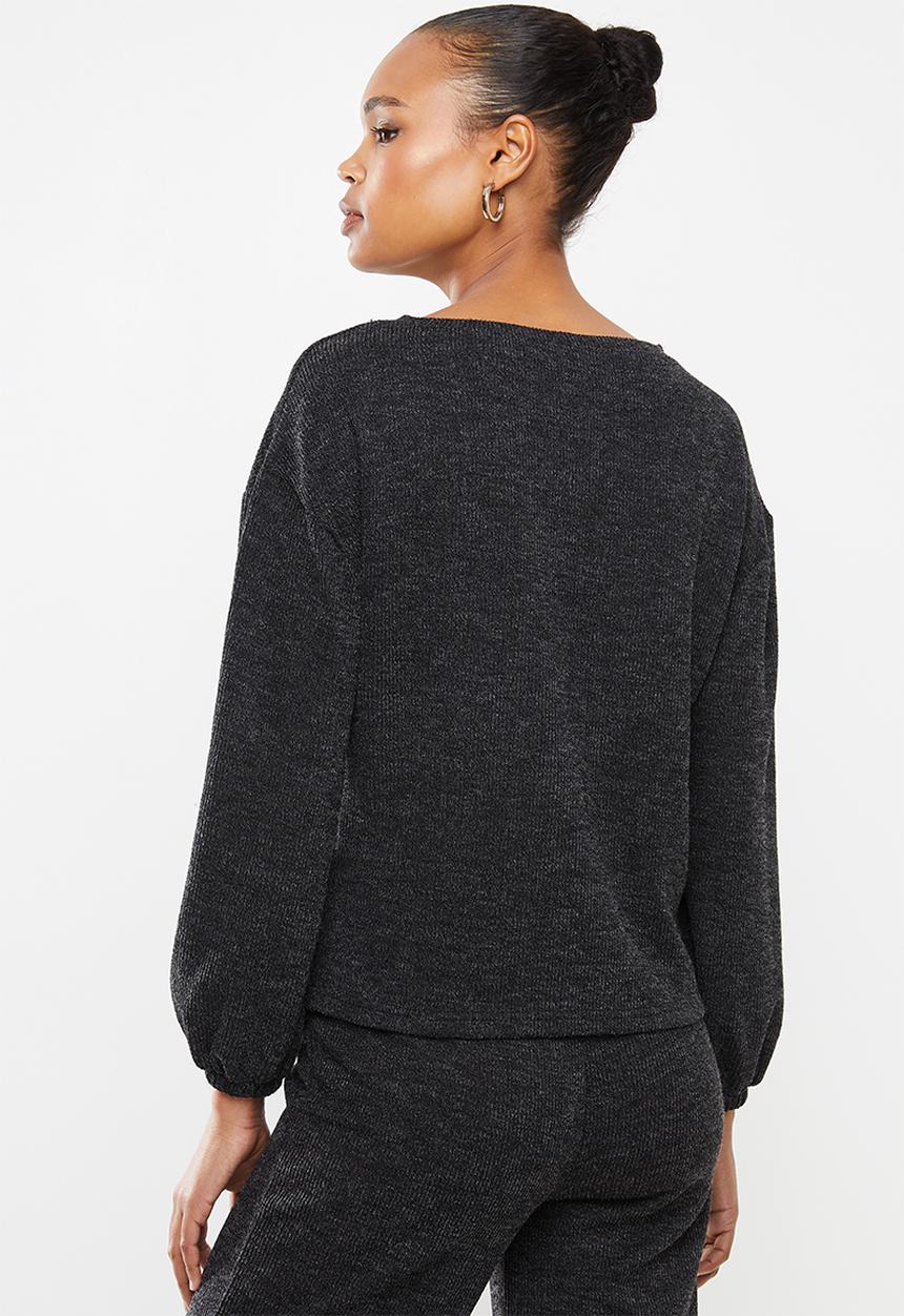 edit - Cosy boxy top - charcoal