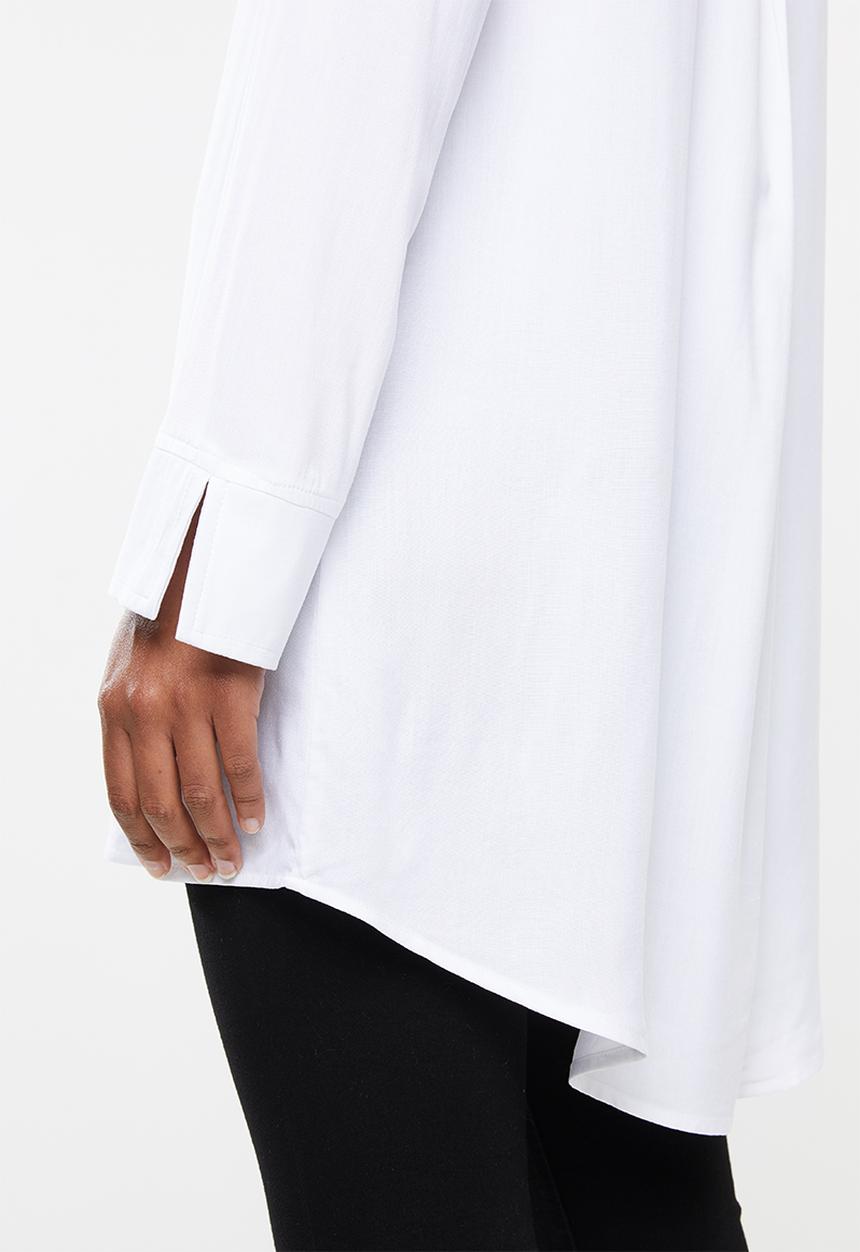 edit - Soft longline shirt - white