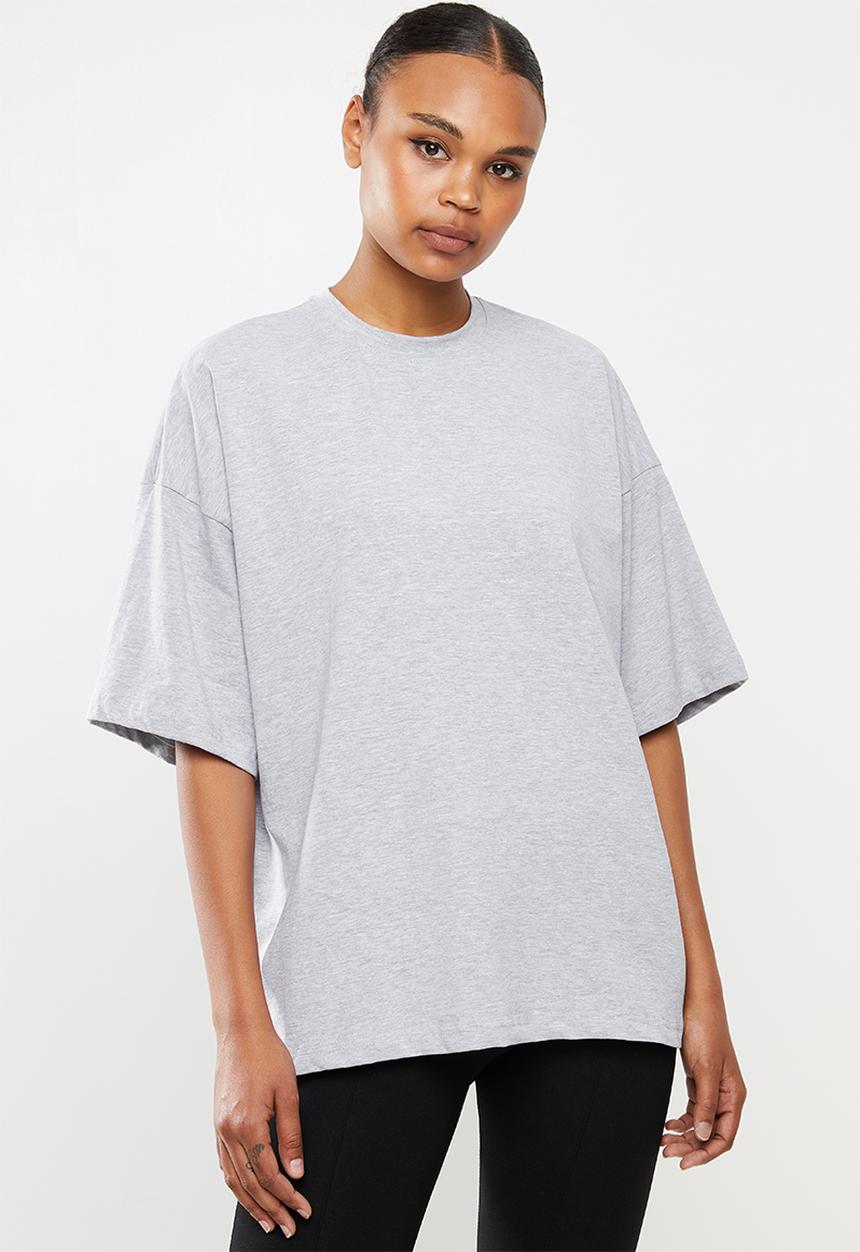 Missguided - Drop shoulder T-shirt - grey