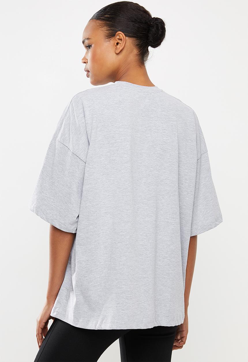 Missguided - Drop shoulder T-shirt - grey