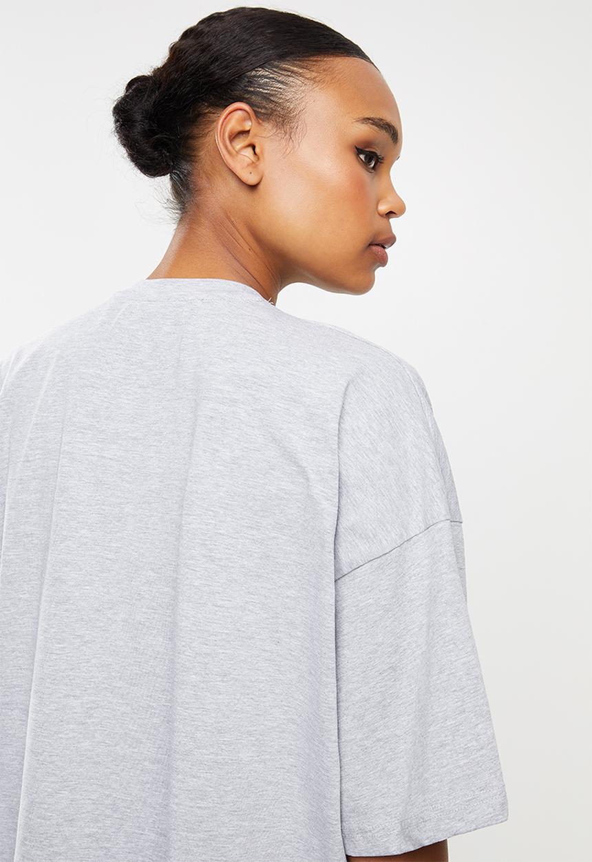 Missguided - Drop shoulder T-shirt - grey