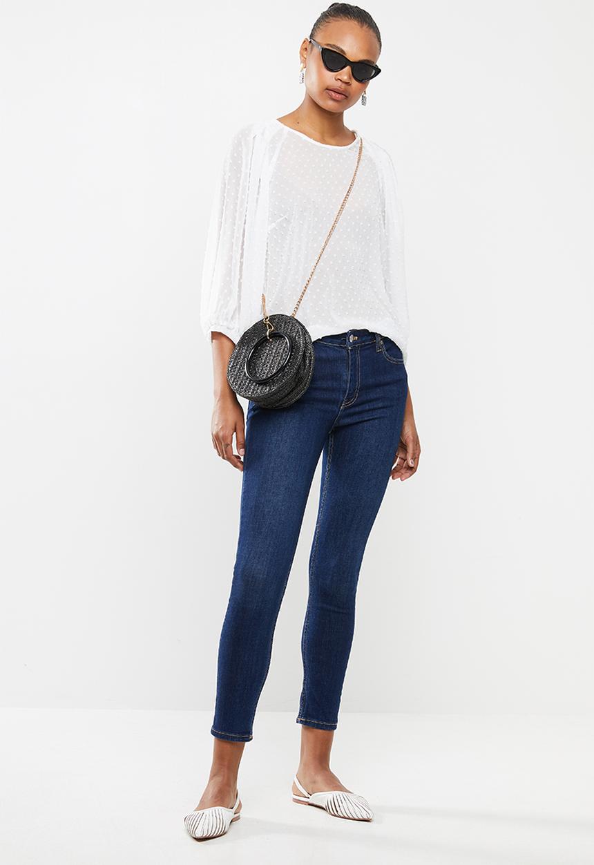 MILLA - Dobby chiffon blouse - white