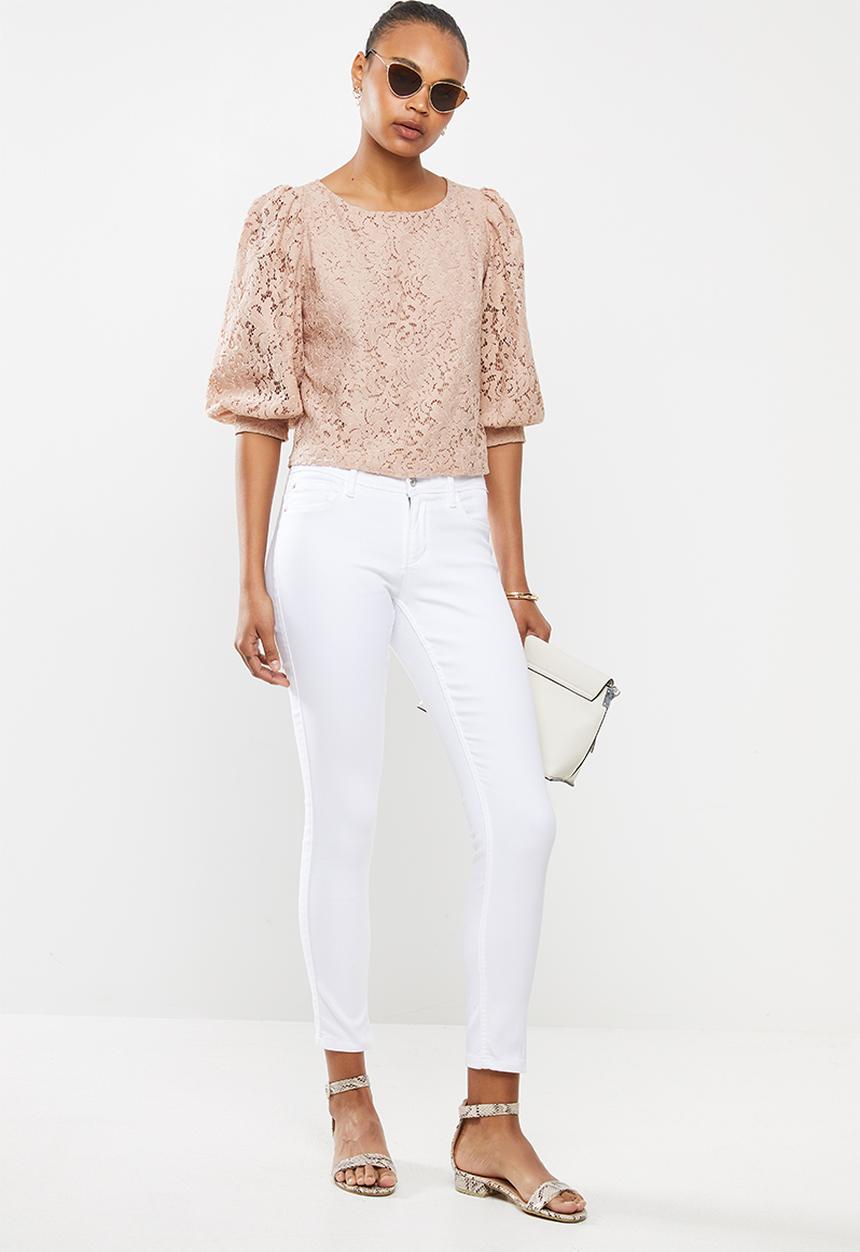 MILLA - Corded lace blouse - neutral