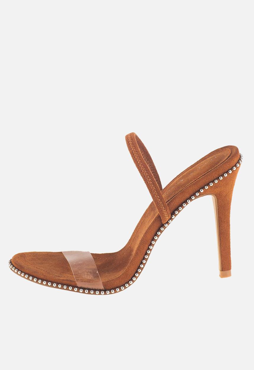 SISSY BOY - On edge heel with stud detail - tan