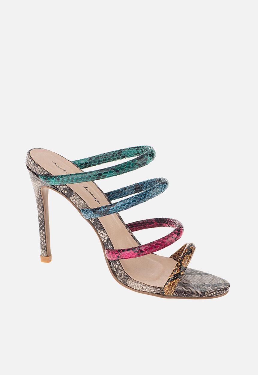 SISSY BOY - Cold heart multi strap snake mule - multi
