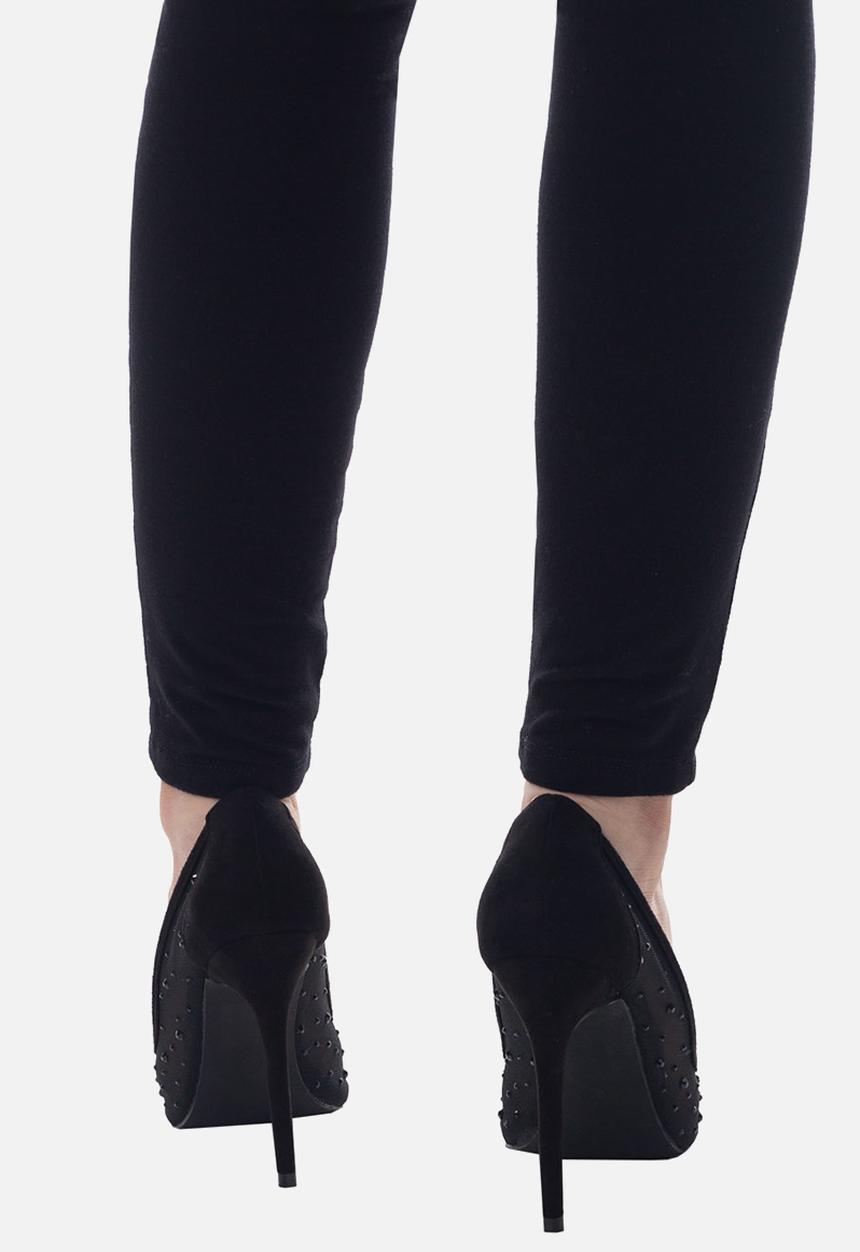 SISSY BOY - Bling it back court heel with bling  - black