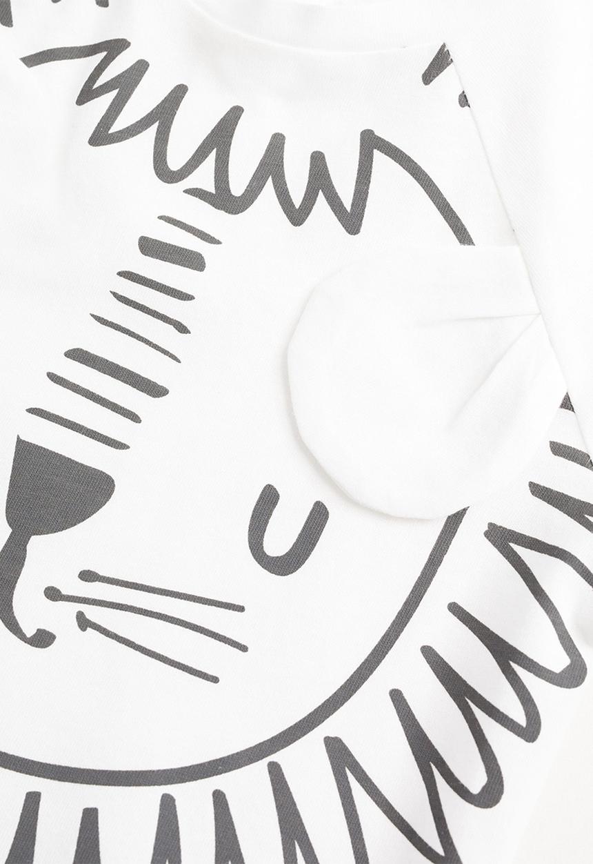 MANGO - T-shirt lion - white