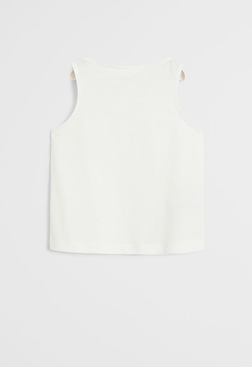 MANGO - T-shirt echanty - off white