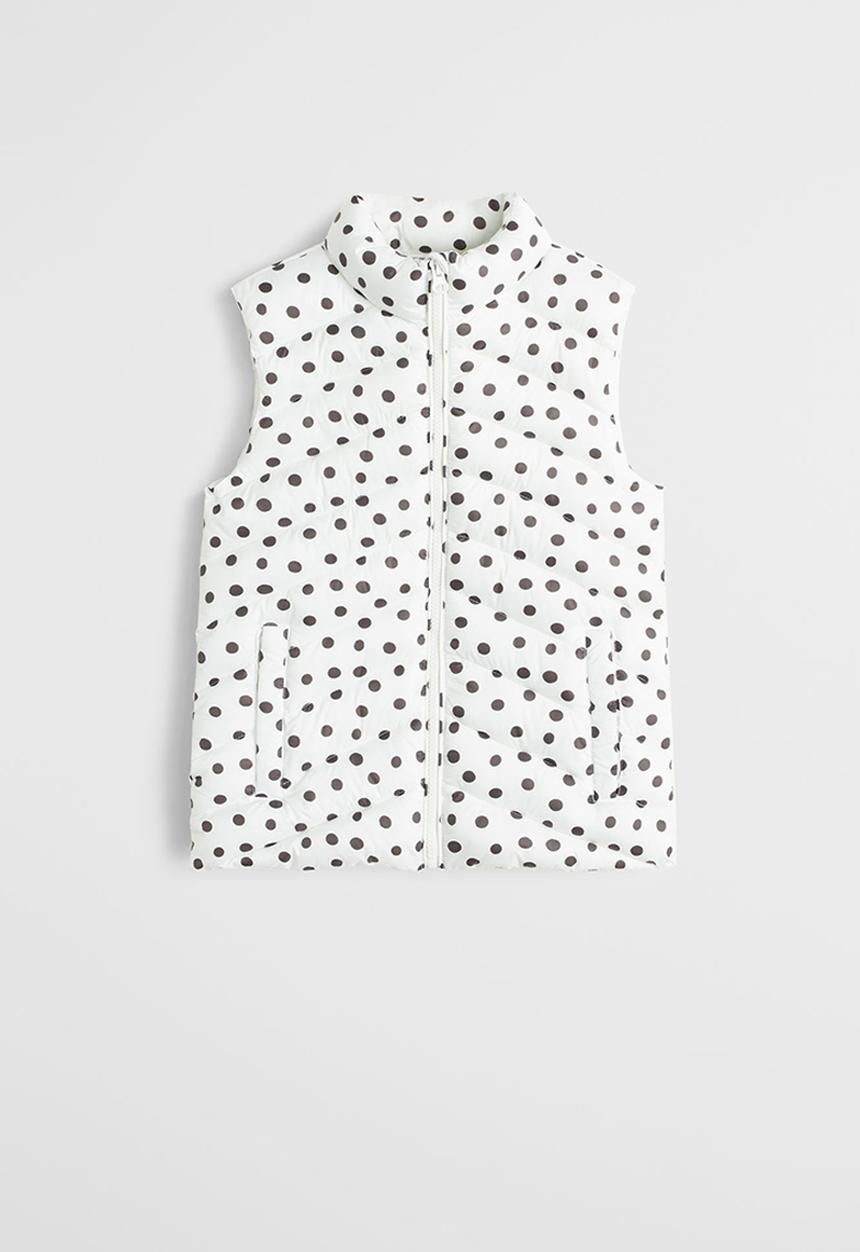 MANGO - Quilted gilet - white