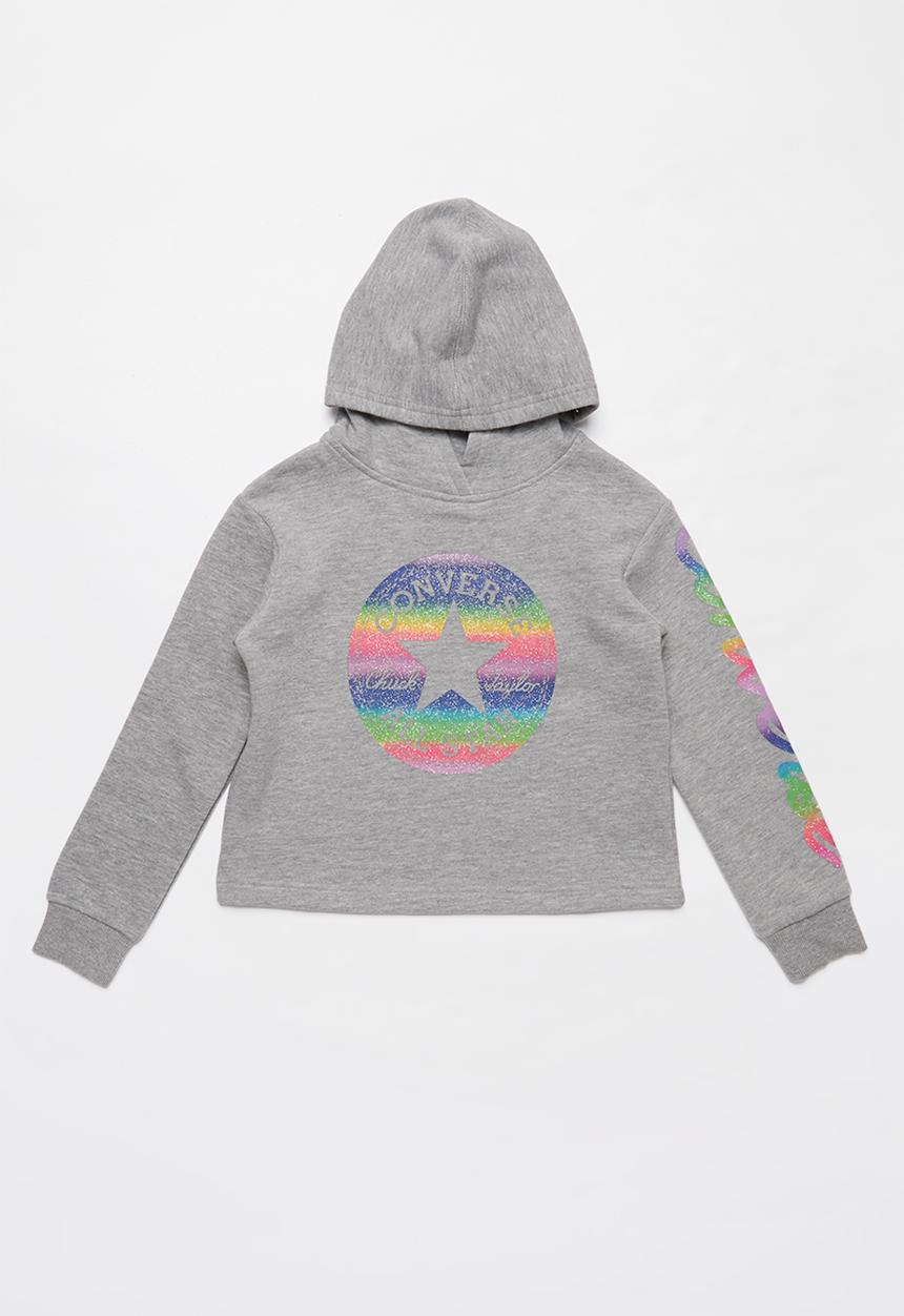 Converse - Converse cropped foil hoodie - grey 