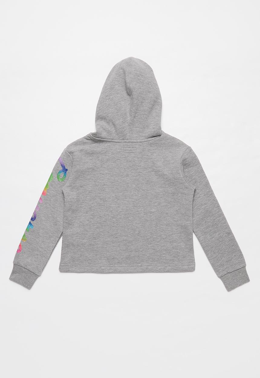 Converse - Converse cropped foil hoodie - grey 