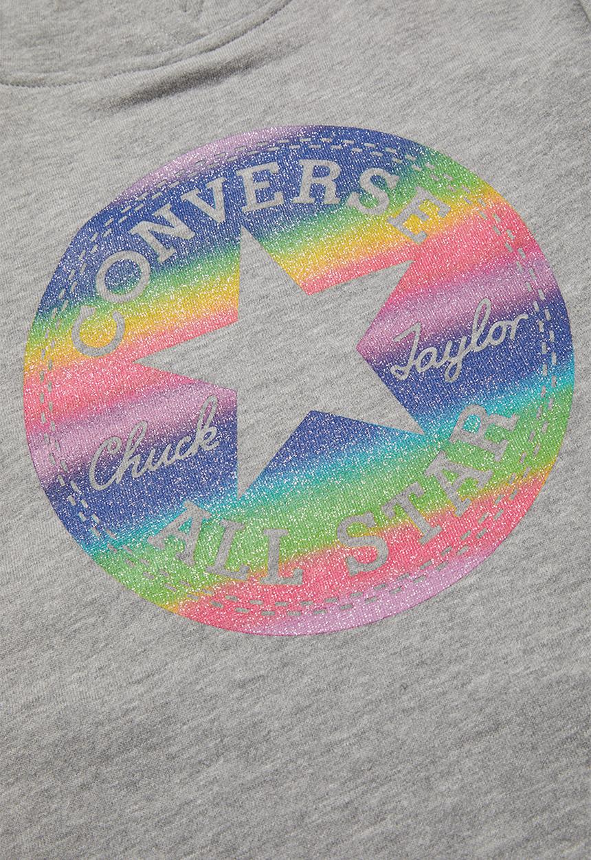 Converse - Converse cropped foil hoodie - grey 