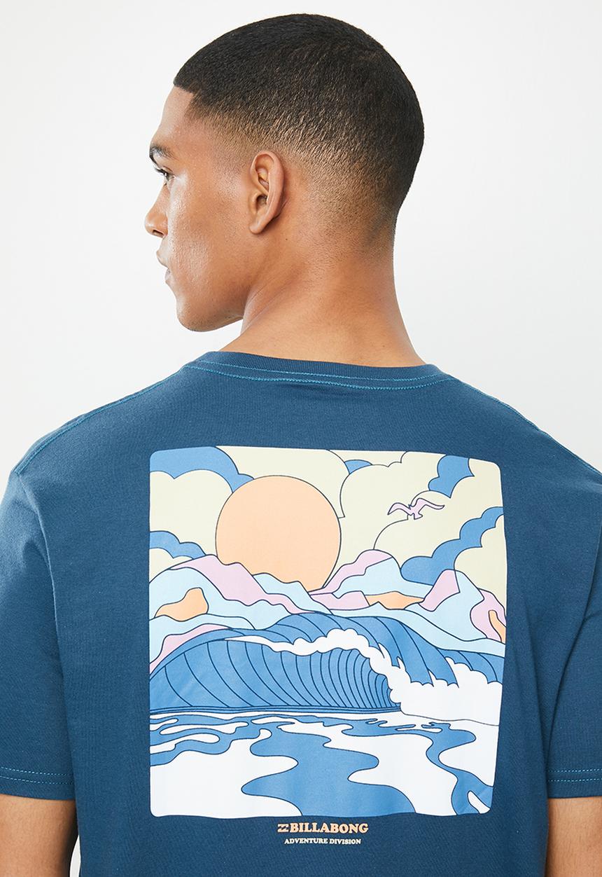 Billabong  - Drained short sleeve tee - blue