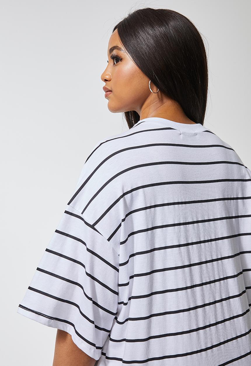 Superbalist - T-shirt dress - white & black 