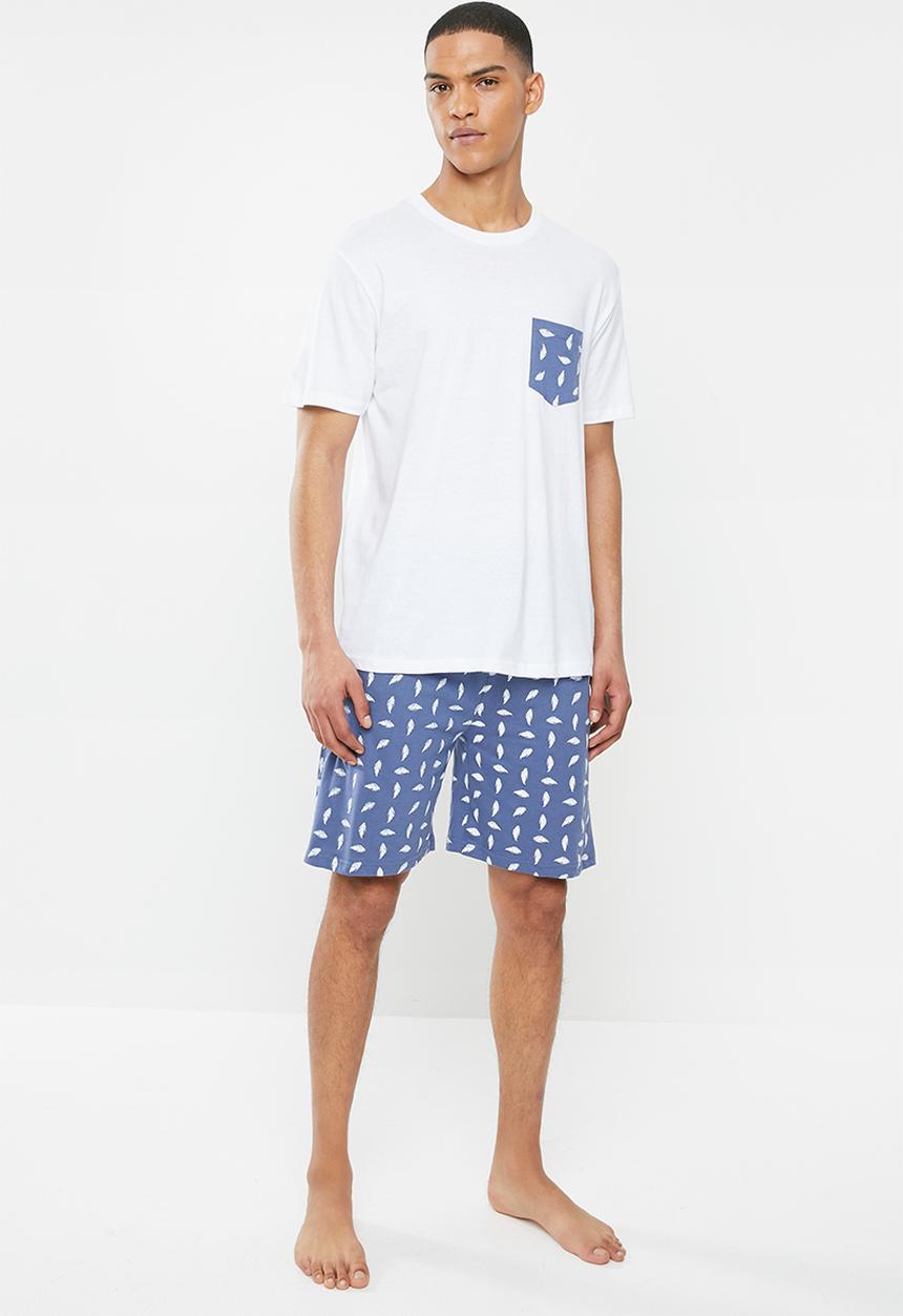 Brave Soul - Barb sleepwear - white & blue