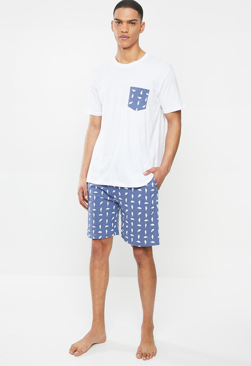 Brave Soul - Barb sleepwear - white & blue