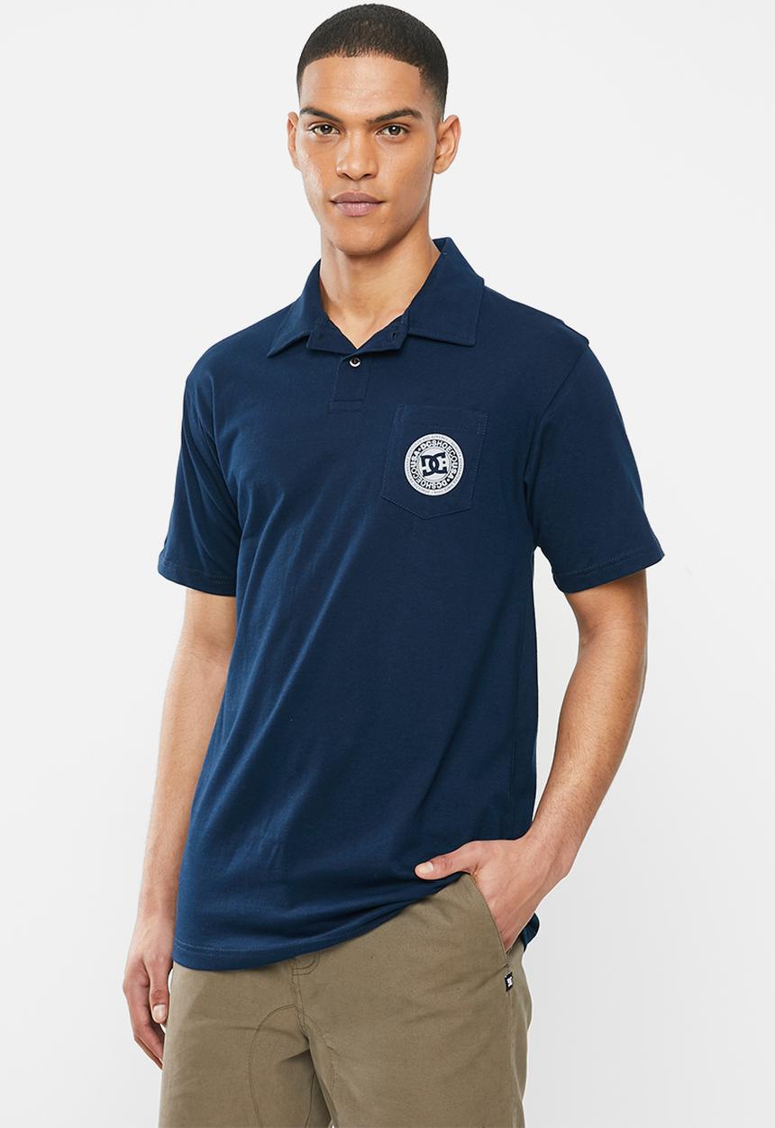 DC - Dyed logo pocket polo - navy