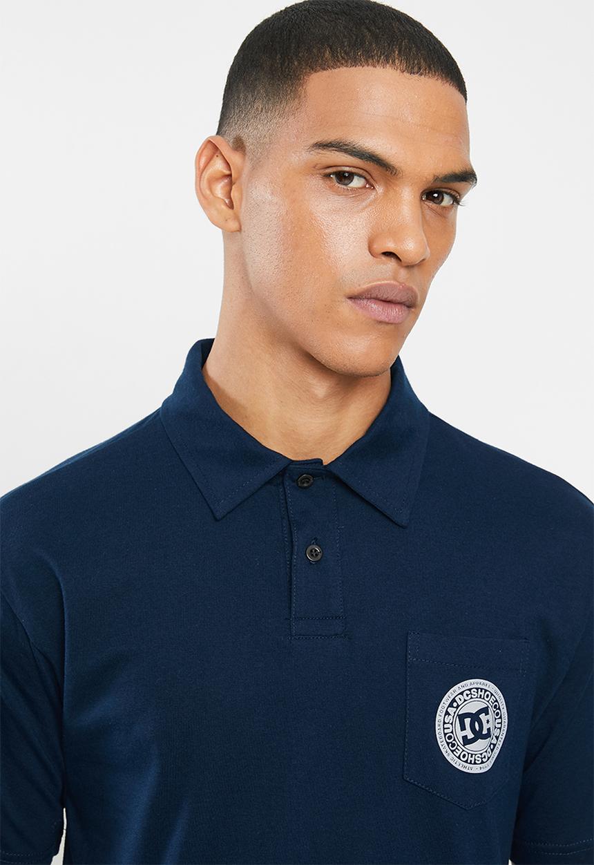 DC - Dyed logo pocket polo - navy