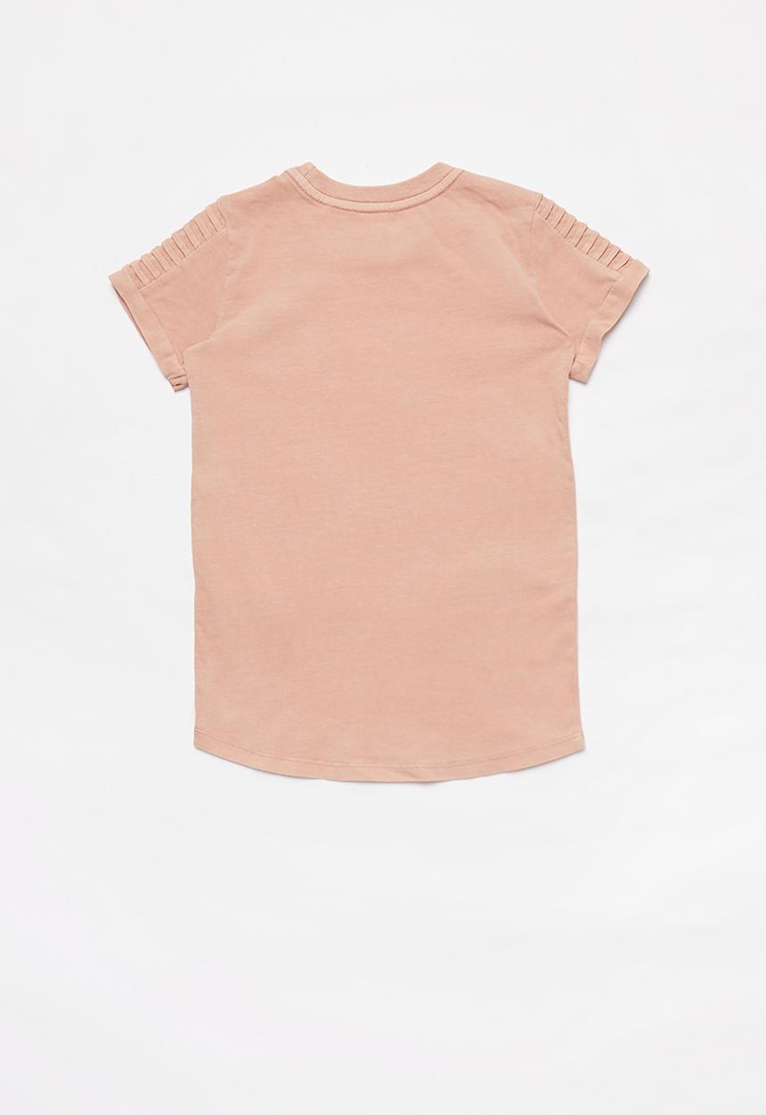 Cotton On - 2 Pack Cruz long line short sleeve tee - pink & charcoal 