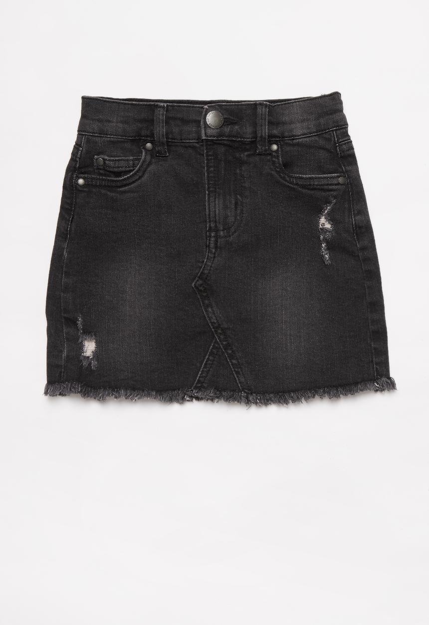 Cotton On - Finn denim skirt - black 
