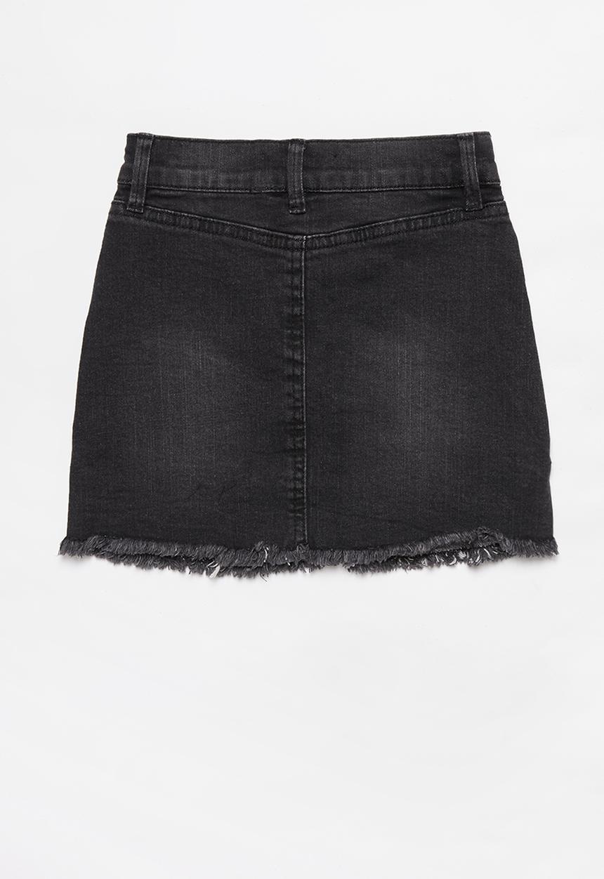 Cotton On - Finn denim skirt - black 