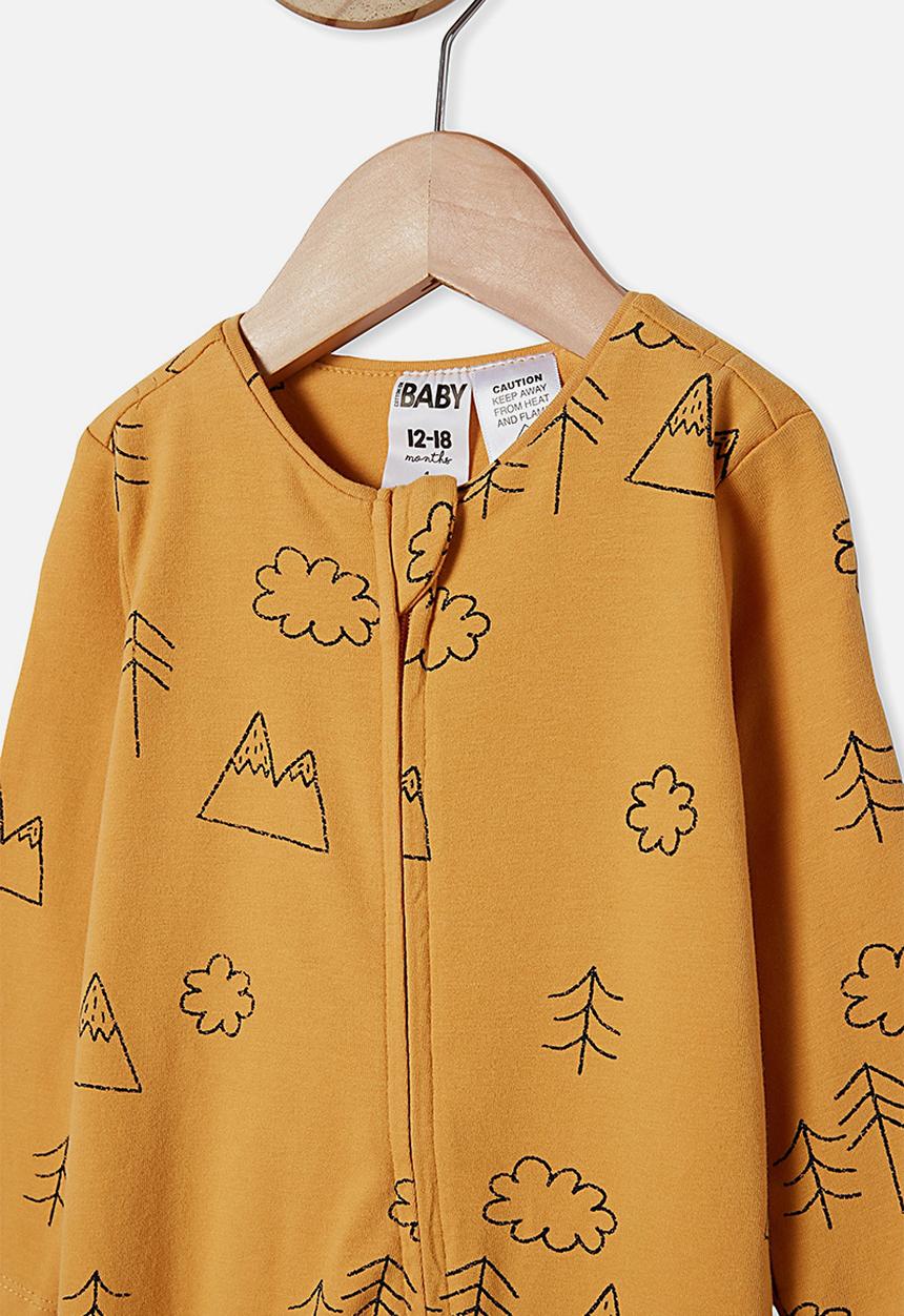Cotton On - The long sleeve zip romper - vintage honey & winter wilderness