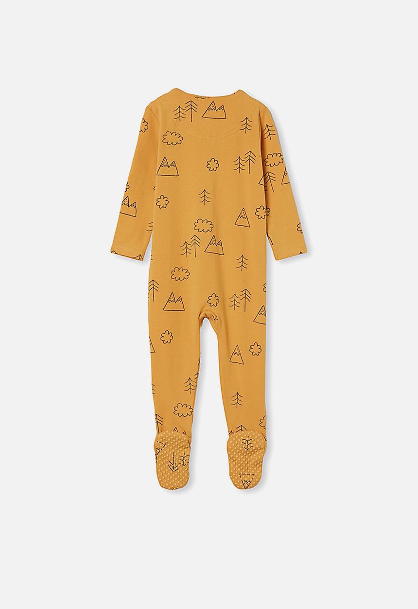Cotton On - The long sleeve zip romper - vintage honey & winter wilderness
