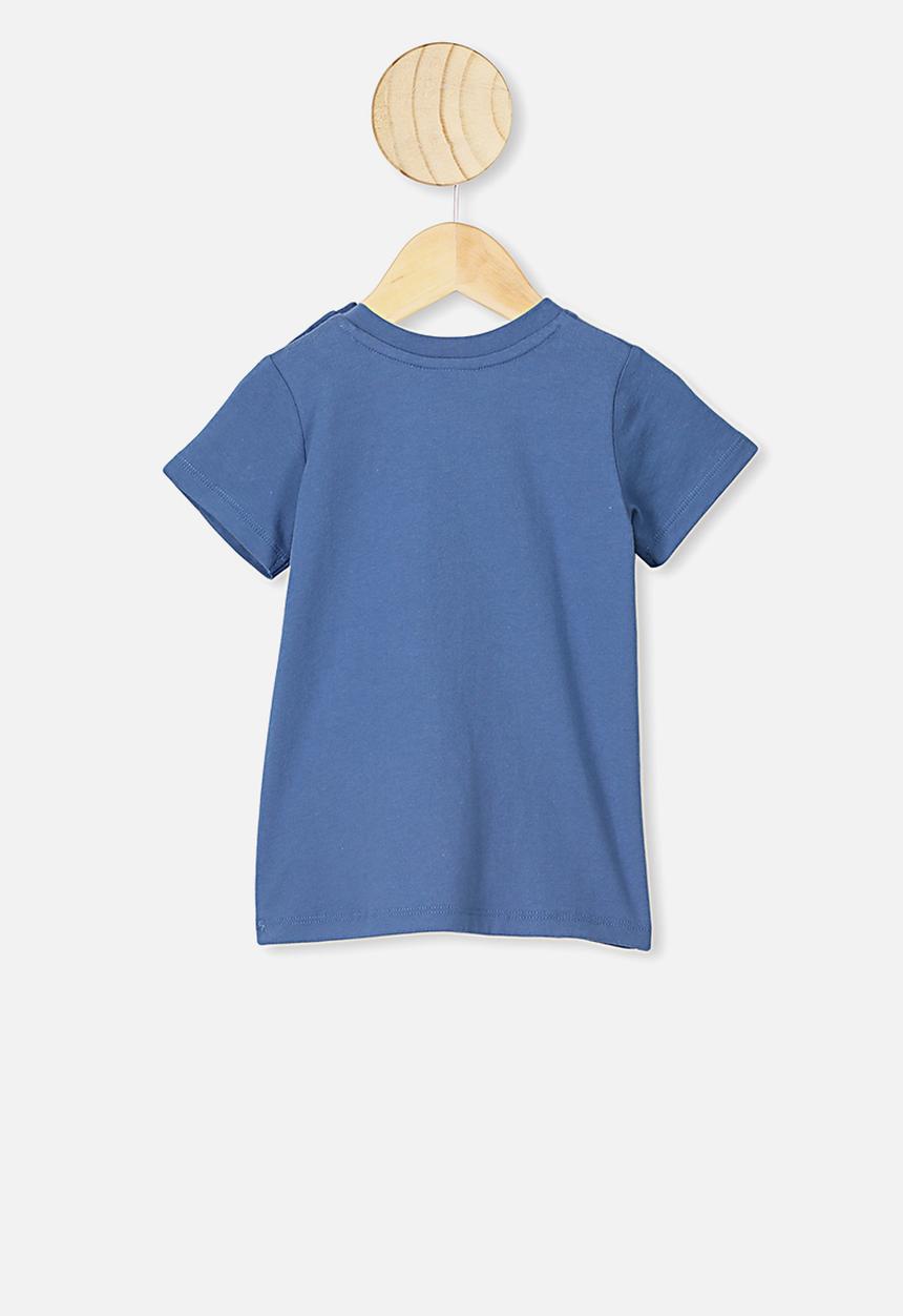 Cotton On - Jamie short sleeve tee - lcn ln petty blue/wutang