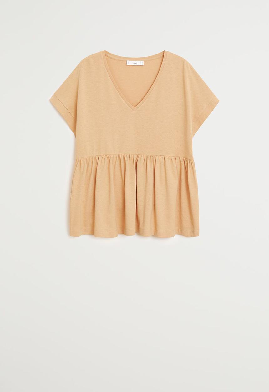 MANGO - T-shirt vikydoll - brown