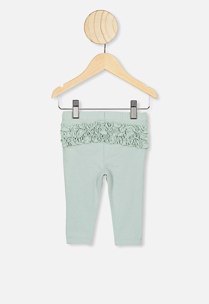 Cotton On - Quinn ruffle legging - stone green