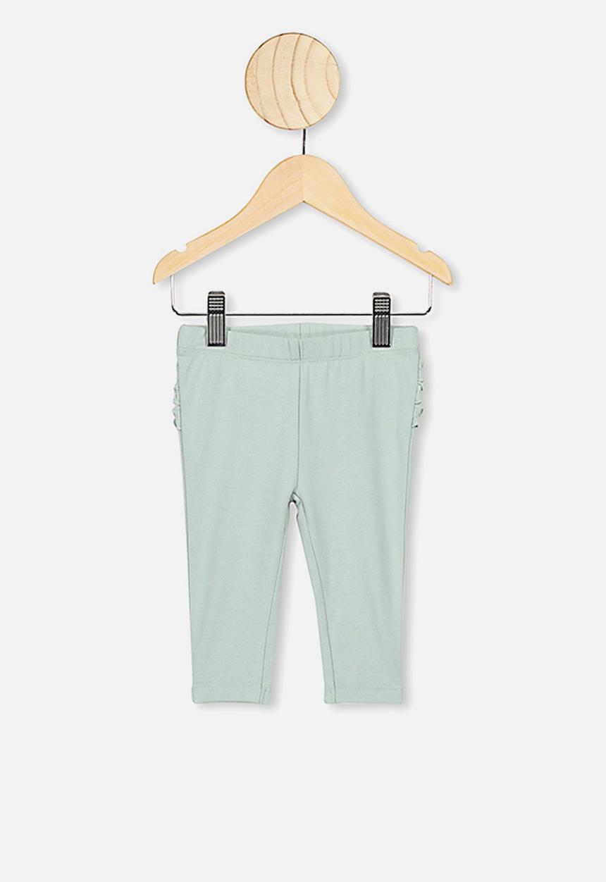 Cotton On - Quinn ruffle legging - stone green