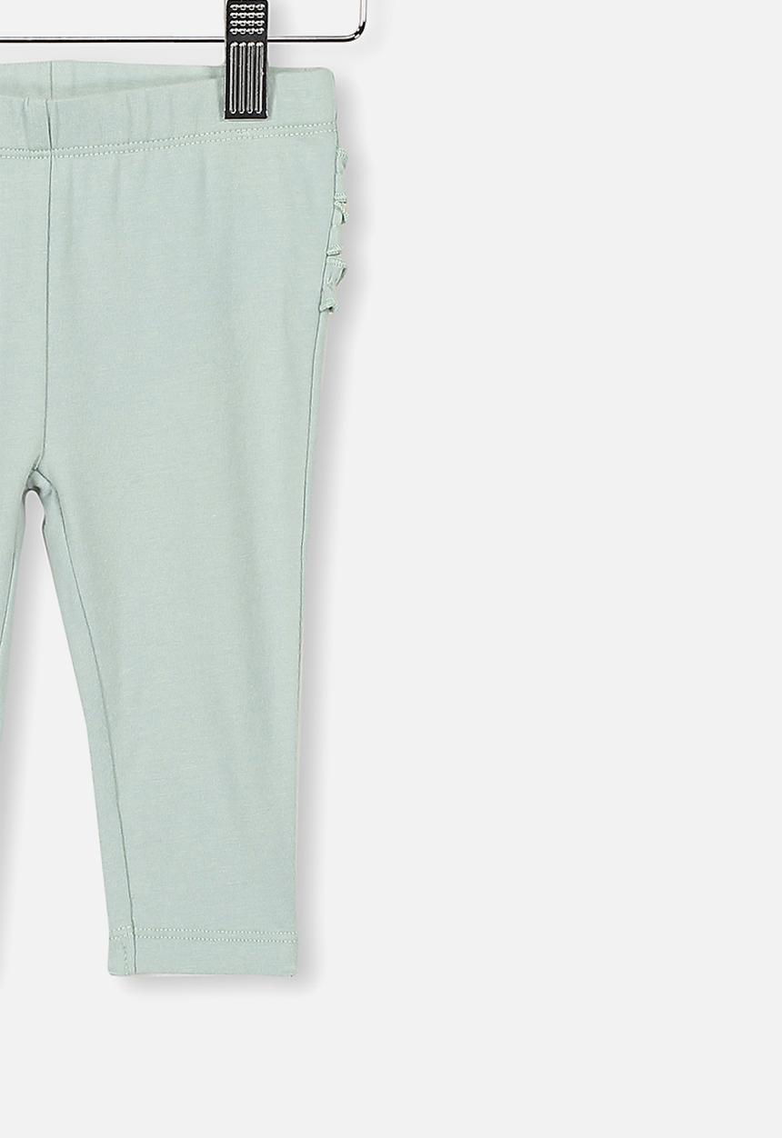 Cotton On - Quinn ruffle legging - stone green