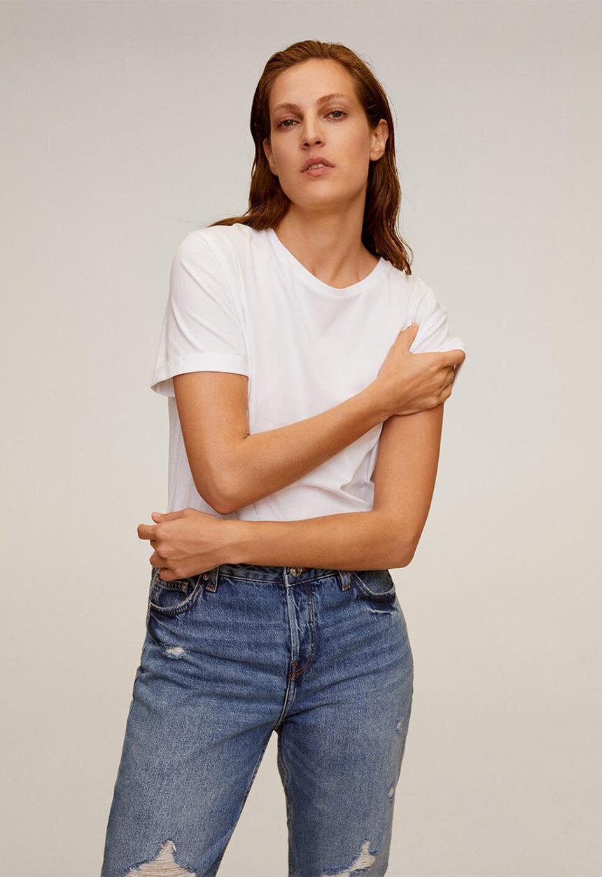 MANGO - T-shirt boy - white