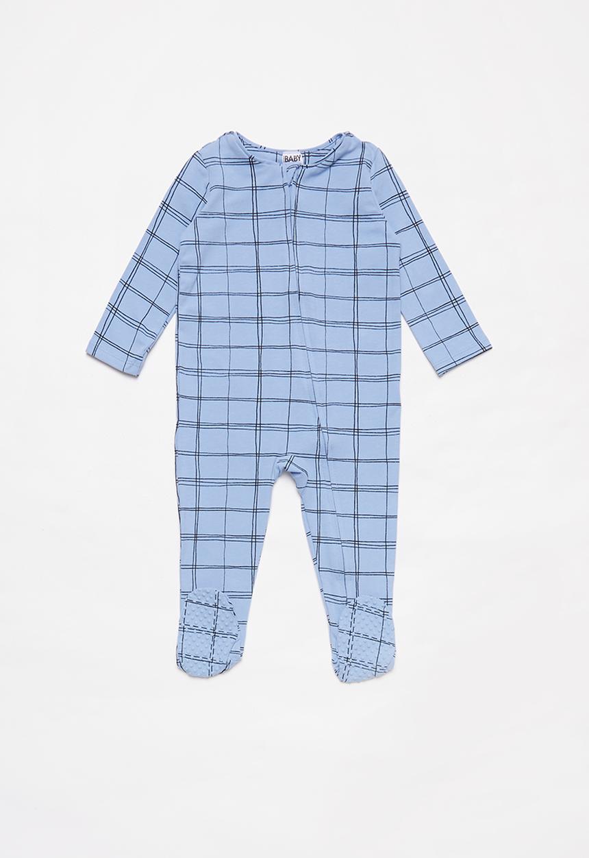 Cotton On - 3 Pack long sleeve zip romper - blue & yellow