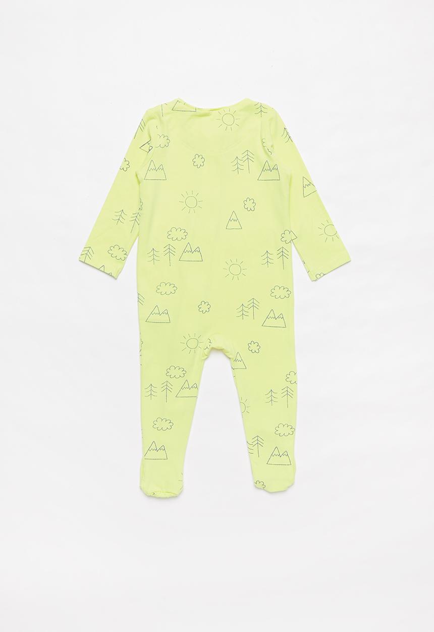 Cotton On - 3 Pack long sleeve zip romper - blue & yellow